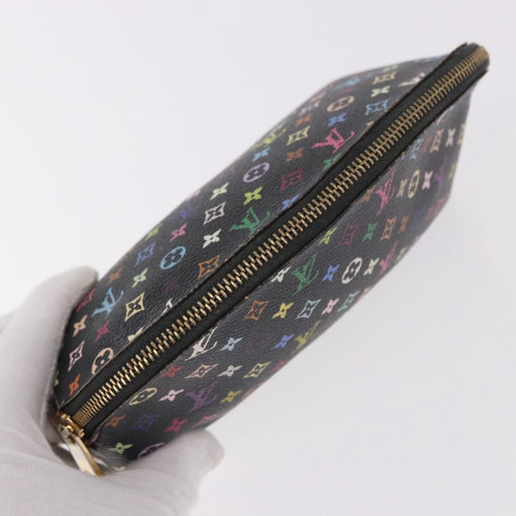 LOUIS VUITTON Monogram Multicolor Pochette Pouch Black M47355 LV Auth 192009