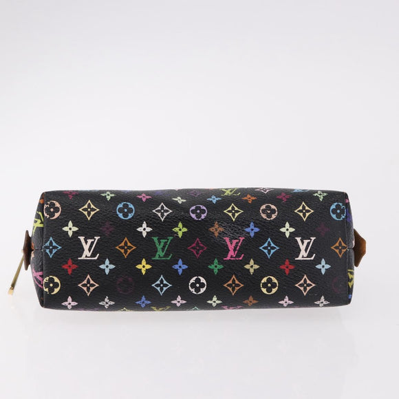 LOUIS VUITTON Monogram Multicolor Pochette Pouch Black M47355 LV Auth 192009