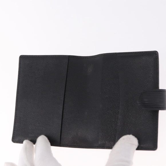 LOUIS VUITTON Epi Agenda Mini Day Planner Cover Black LV Auth 192021