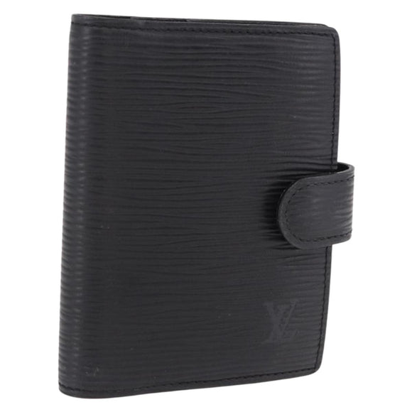 LOUIS VUITTON Epi Agenda Mini Day Planner Cover Black LV Auth 192021