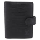 LOUIS VUITTON Epi Agenda Mini Day Planner Cover Black LV Auth 192021-13