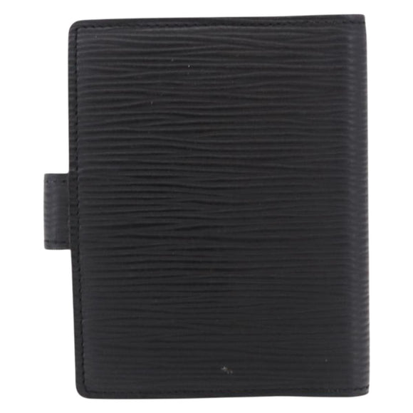 LOUIS VUITTON Epi Agenda Mini Day Planner Cover Black LV Auth 192021