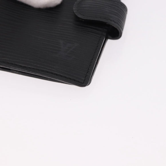 LOUIS VUITTON Epi Agenda Mini Day Planner Cover Black LV Auth 192021
