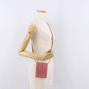 CELINE C Macadam Canvas Shoulder Wallet Suede Pink Gold Auth 192028A-22