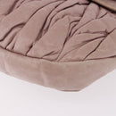 Miu Miu Matelasse Shoulder Bag Leather Pink Gold Auth 192030A-11