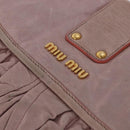 Miu Miu Matelasse Shoulder Bag Leather Pink Gold Auth 192030A-14