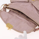 Miu Miu Matelasse Shoulder Bag Leather Pink Gold Auth 192030A-18