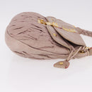 Miu Miu Matelasse Shoulder Bag Leather Pink Gold Auth 192030A-4