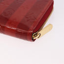 LOUIS VUITTON Vernis Rayure Zippy Long Wallet Pomme D'amour M91718 Auth 192031-16