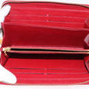 LOUIS VUITTON Vernis Rayure Zippy Long Wallet Pomme D'amour M91718 Auth 192031-9