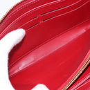 LOUIS VUITTON Vernis Rayure Zippy Long Wallet Pomme D'amour M91718 Auth 192031-10