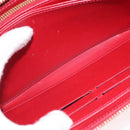LOUIS VUITTON Vernis Rayure Zippy Long Wallet Pomme D'amour M91718 Auth 192031-19