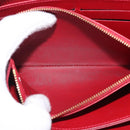LOUIS VUITTON Vernis Rayure Zippy Long Wallet Pomme D'amour M91718 Auth 192031-11
