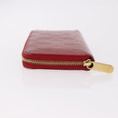 LOUIS VUITTON Vernis Rayure Zippy Long Wallet Pomme D'amour M91718 Auth 192031-4