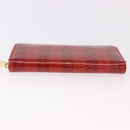 LOUIS VUITTON Vernis Rayure Zippy Long Wallet Pomme D'amour M91718 Auth 192031-6