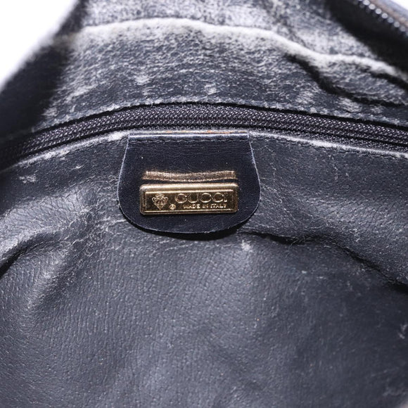 GUCCI Micro GG Supreme Web Sherry Line Bag PVC Black 001 098 4073 Auth 192034