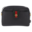 GUCCI Micro GG Supreme Web Sherry Line Bag PVC Black 001 098 4073 Auth 192034-2