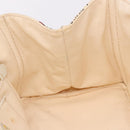 PRADA Canapa M Hand Bag Canvas Ivory Gold Auth 192036A-18