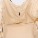 PRADA Canapa M Hand Bag Canvas Ivory Gold Auth 192036A-19