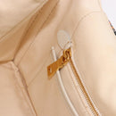 PRADA Canapa M Hand Bag Canvas Ivory Gold Auth 192036A-22