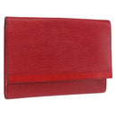 LOUIS VUITTON Epi Pochette Amberop Clutch Bag Red M52587 LV Auth 192037-1