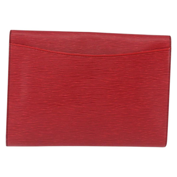 LOUIS VUITTON Epi Pochette Amberop Clutch Bag Red M52587 LV Auth 192037