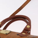 MCM Logogram Vicetos Mini Boston Bag PVC Leather 2way Brown Gold Auth 192038-8