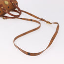 MCM Logogram Vicetos Mini Boston Bag PVC Leather 2way Brown Gold Auth 192038-9