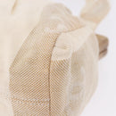 CHANEL Hand Bag Canvas Beige Gold CC Auth 192039V-13
