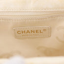 CHANEL Hand Bag Canvas Beige Gold CC Auth 192039V-14
