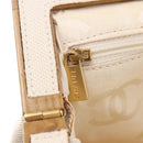 CHANEL Hand Bag Canvas Beige Gold CC Auth 192039V-19