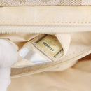 CHANEL Hand Bag Canvas Beige Gold CC Auth 192039V-21