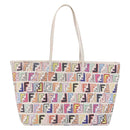 FENDI Zucca Canvas Tote Bag PVC Multicolor Gold Auth 192040A-2