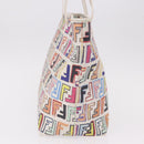 FENDI Zucca Canvas Tote Bag PVC Multicolor Gold Auth 192040A-4