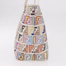 FENDI Zucca Canvas Tote Bag PVC Multicolor Gold Auth 192040A-5