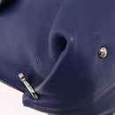 Salvatore Ferragamo Gancini Hand Bag Leather 2way Blue Silver Auth 192042A-9