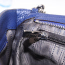 Salvatore Ferragamo Gancini Hand Bag Leather 2way Blue Silver Auth 192042A-25