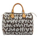 LOUIS VUITTON Monogram Graffiti Speedy 30 Bag White M92195 LV Auth 192043SAV-13
