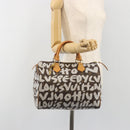 LOUIS VUITTON Monogram Graffiti Speedy 30 Bag White M92195 LV Auth 192043SAV-23