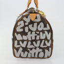 LOUIS VUITTON Monogram Graffiti Speedy 30 Bag White M92195 LV Auth 192043SAV-3