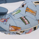 Miu Miu Matelasse Body Bag Canvas Light Blue Gold Auth 192044V-17
