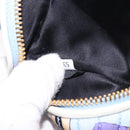 Miu Miu Matelasse Body Bag Canvas Light Blue Gold Auth 192044V-11