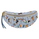 Miu Miu Matelasse Body Bag Canvas Light Blue Gold Auth 192044V-13
