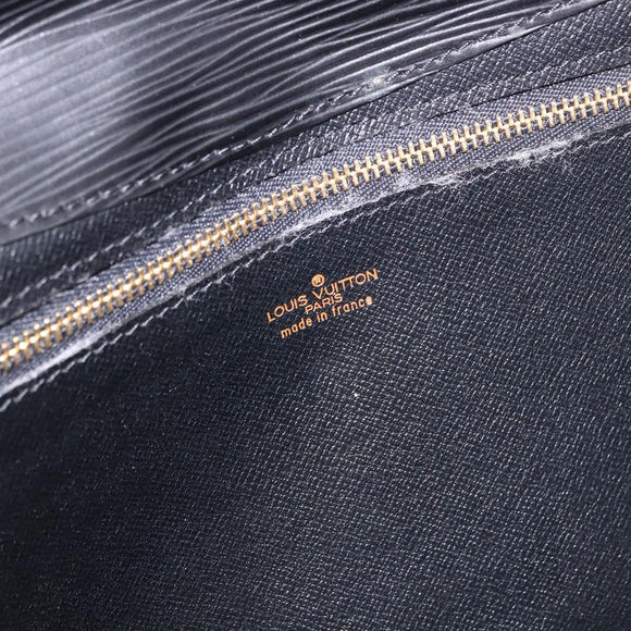 LOUIS VUITTON Epi Montaigne 27 Clutch Bag Black M52652 LV Auth 192045
