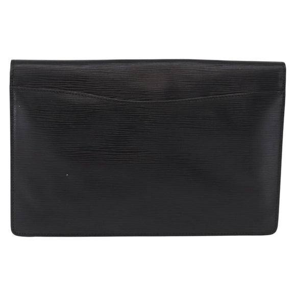 LOUIS VUITTON Epi Montaigne 27 Clutch Bag Black M52652 LV Auth 192045