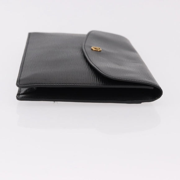LOUIS VUITTON Epi Montaigne 27 Clutch Bag Black M52652 LV Auth 192045