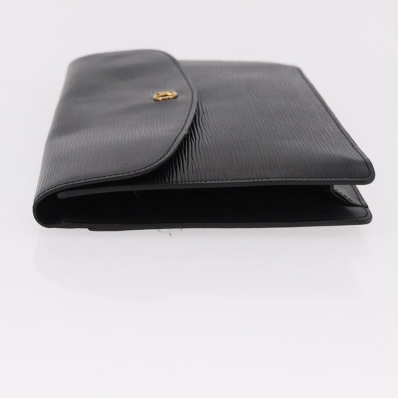 LOUIS VUITTON Epi Montaigne 27 Clutch Bag Black M52652 LV Auth 192045