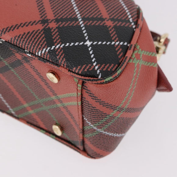 Vivienne Westwood Hand Bag PVC Canvas 2way Gold Red Auth 192046A