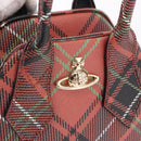 Vivienne Westwood Hand Bag PVC Canvas 2way Gold Red Auth 192046A-16