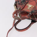 Vivienne Westwood Hand Bag PVC Canvas 2way Gold Red Auth 192046A-7